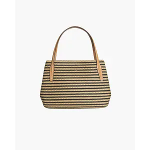 Squishee®  Isla Straw Bag Black Mix