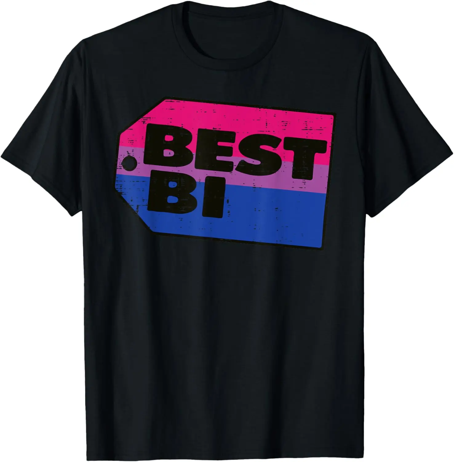 Best Bi Tag Bisexual Pride Flag Bisexuality LGBTQ Men Women T-Shirt