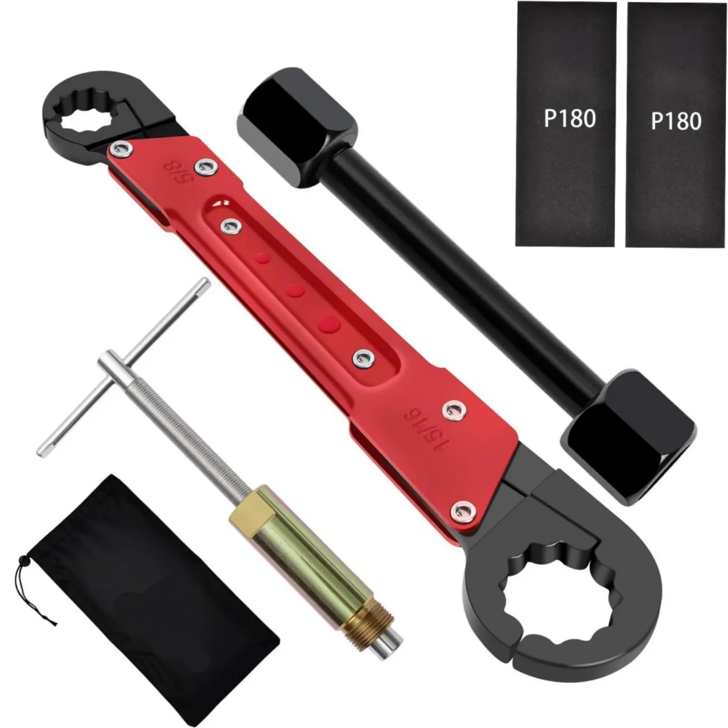 6Pcs Plumbing Tools Angle Stop Wrench Kit - Plumber Tool Set with Compression Sleeve Puller - Fits 1/2" Angle Stop Outlets Ferrule Removal Tool for Tight Spaces - Home Improvement.