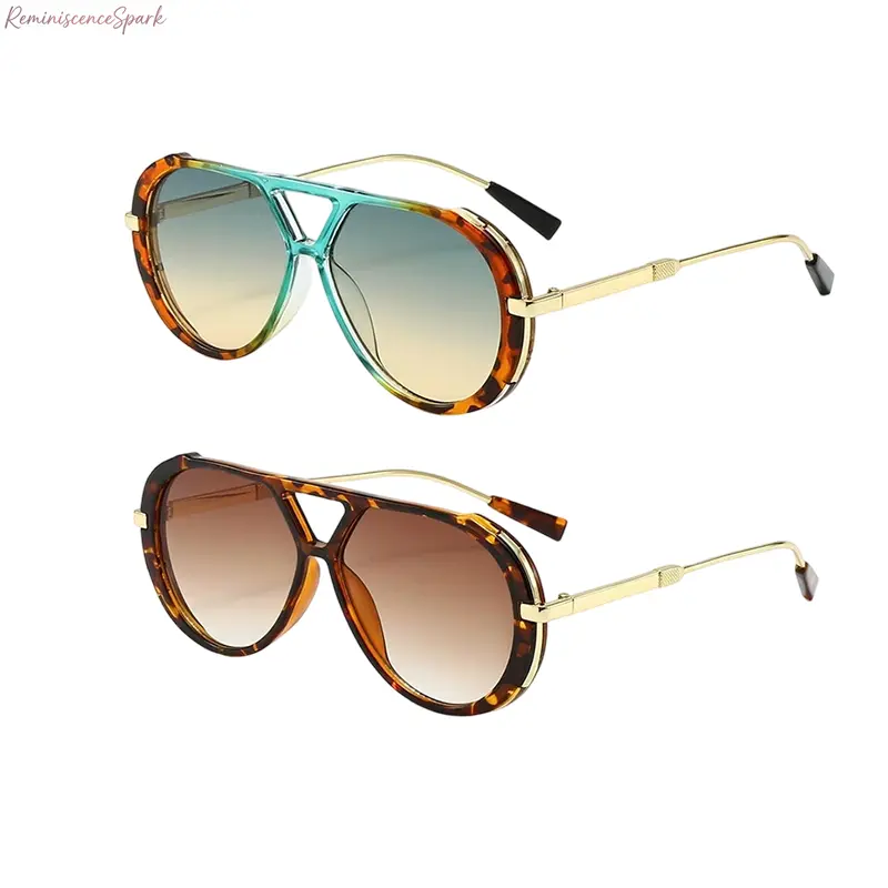 2 Pack Women Retro Fashion Sunglasses, Lightweight Comfortable Frame with Effective UV Protection, Elegant Classic All-match Design, Chic Daily Eyewear Perfect for Casual Outfits, Outdoor Outings and Daily Street Styling,summerwins