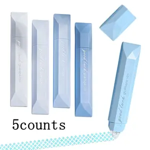 5-Pack Dual-Sided Tape Rolls, Adhesive Pen, Office Glue Strip, Adhesive Strips, Ideal for Scrapbooking, Gift Wrapping, Photo Framing, School Supplies