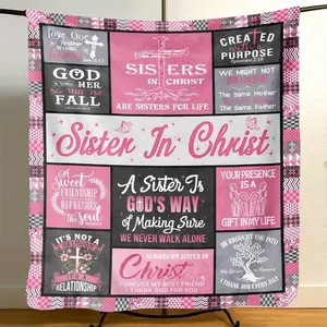 To My Sister,Super Soft Flannel Printed Blanket,As Birthday Gifts, Family, Wedding, Souvenir Blankets, Polyester Blankets Suitable For All Seasons, Washable, Machine Washable, Lightweight, Breathable, Comfortable, Warm, Unique