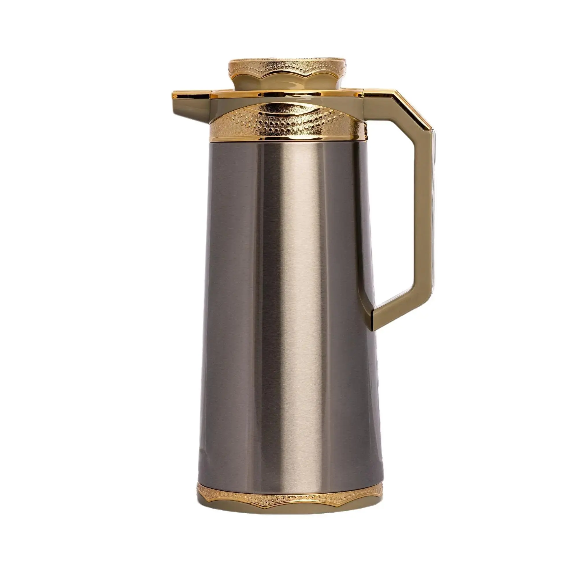 SAFURA Sturdy Stainless Steel Thermal Insulated Flask - Industrial Portable Vacuum Flask for Adults, Stainless Steel Drinkware with Lid, Easy-Pour Design for Iced Tea, Hot Beverages, Portable Vacuum Flasks