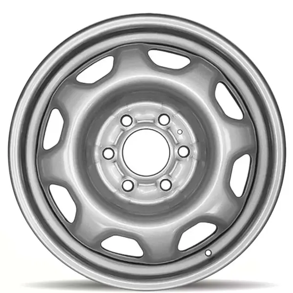 Ford F150 Pick Up Truck Front/Rear Rim Wheel, 2015-2019 Fitment, 17x7.5 Silver Steel 8-Hole, 6-135mm Bolt Pattern, 03996 Hollander Part