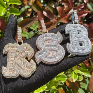 [ICE HUE] Gold Initial Necklace, 18K Gold Vacuum Plated Copper Gothic A-Z Letter Pendant with 5A+ Sri Lanka Zircon, Miami-Italy-Mexico & Micro Inspired Jewelry for Women, Daily Wear Gift Idea, Gold Jewelry,summervibes