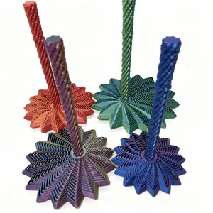 Large 3D Printed Polygonal Daffodil Fidget Toy Long Handle, Multi-Play Options, High-Efficiency Stress Relief, Adult Stress Relief Toy & Desktop Decor, Stress Relief Decoration