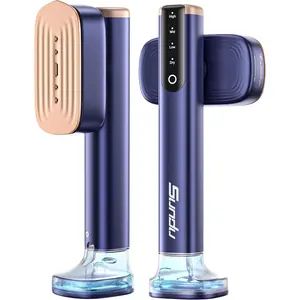 Travel Steamer for Clothes with 180 ml Water Tanks,15s Fast Heat-up,24 g/min Strong Steam Performance, Portable Garment Steamer with Touch Control, LED Display, Steam Iron