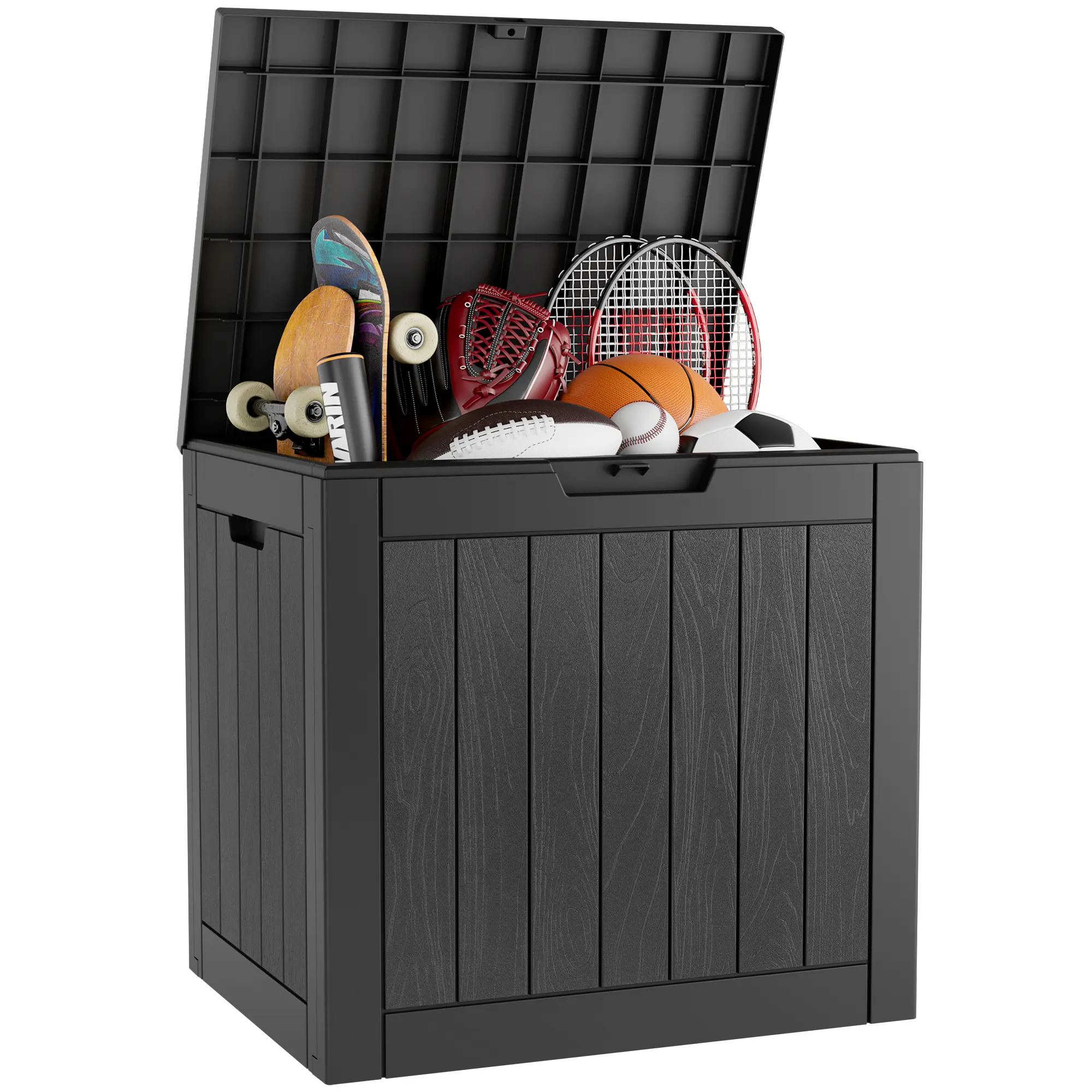 31-Gallon Large Outdoor Storage Box – Waterproof Deck Box for Patio, Garden, or Poolside – Weather-Resistant Resin Storage with Lockable Lid & Seating Function, Easy Assembly,Summervibes