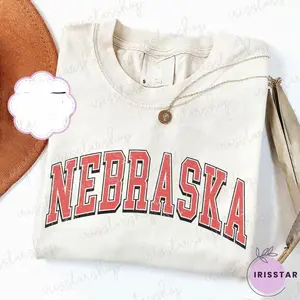 Nebraska Shirt, Vintage Nebraska Tshirt, Nebraska Home Shirt, Nebraska State Shirt, Nebraska Travel Gift, Game Day Tee Sweatshirt 2RC Casual Cotton