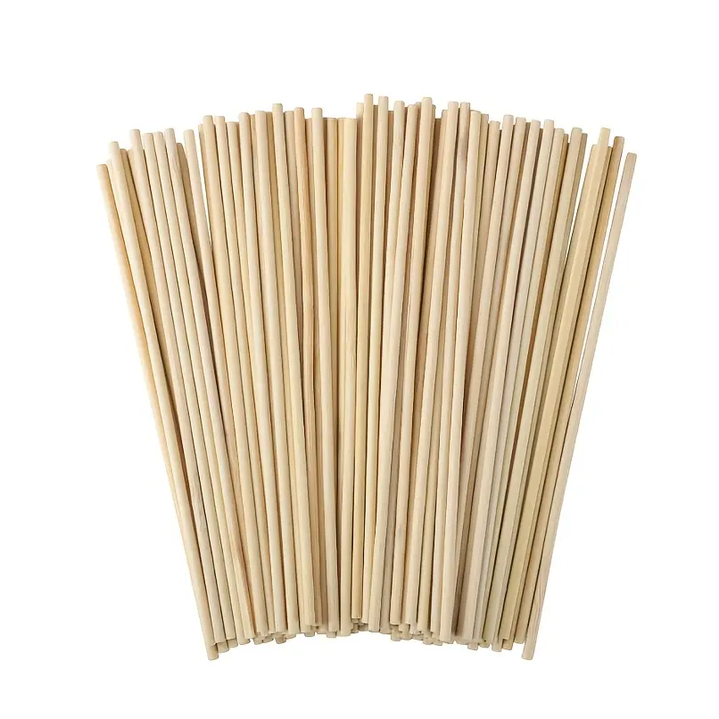 300 Pieces Natural Bamboo Sticks, Unfinished Wooden Dowels for Flower Arrangements, Crafts, Decoration & DIY Projects, Ideal for Hobbyists, Dowel Rods, Home DIY