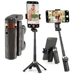 Mini Selfie Stick Tripod,2025 New 360° Rotation Extendable Pocketflex Mini Tripod with Detachable Remote,Portable Cell Phone Se tripod lfie Stick Tripods(black) tripod