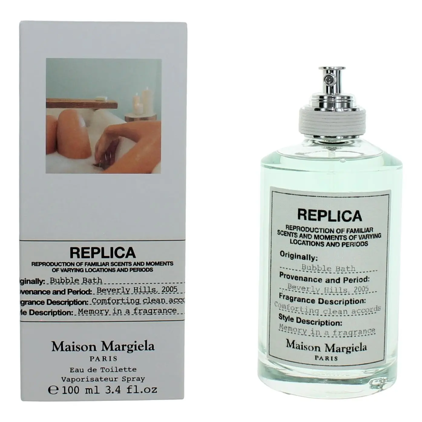 Replica Bubble Bath by Maison Margiela, 3.4 oz EDT Spray for Unisex Edp Sprays Aromatic Fragrance Summer Fragrances Daily Summer Fragrance Vibrant Bergamot Scented Perfume