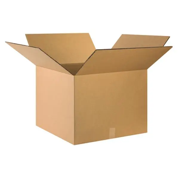 Box Partners HD242418DW Heavy-Duty Kraft Corrugated Boxes (24x24x18 in, 275#/ect-48) - 10-Count Bundle Sale, Flat Pack, Stacking Strength, Protection, Ship Flat, Durable Construction
