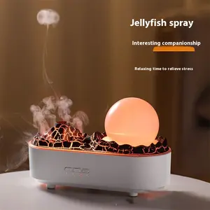 Crystal Ball Volcano Diffuser - Orb Design Ultrasonic Aromatherapy Humidifier with Jellyfish Spray