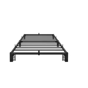 Garvee 8 Inch Heavy Duty Metal Bed Frame, Low Profile Platform with Sturdy Mattress Foundation, Noise-Free, Easy Assembly, No Box Spring Needed, Fits King, Queen, Full, Twin Sizes, Black