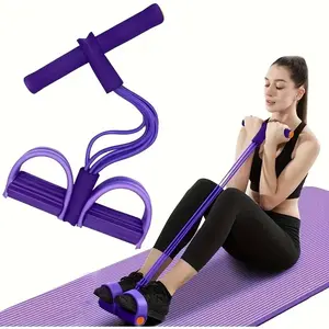 Newly upgraded 10-tube detachable yoga resistance bands, portable fitness sit-up elastic pull ropes, and multi-functional slimming foot pedal pull trainers. Perfect for resistance training at home, in the office, or at the gym. Target arms, biceps, tricep