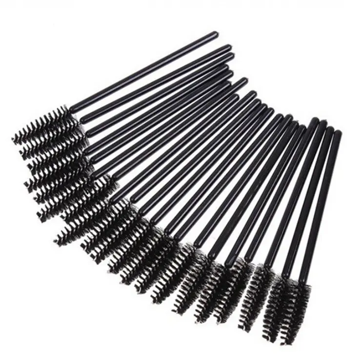 TIKA 100-Pack Disposable Eyelash Extension Brushes, Professional Mascara and Eyebrow Wand Applicators for Eye Makeup