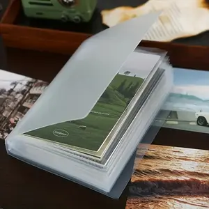 Durable A6 Pocket Organizer with 40 Transparent Pages, Ideal for Cards Notes Stickers Invoices Business Cards, Perfect for Collectors Professionals, Storage Binder