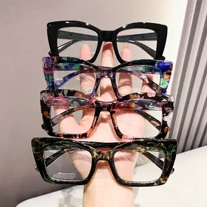 4-Pack Blue Light Blocking Glasses, Fashionable Simple HD Lens Reading Eyeglasses, Comfortable Portable Men Women Magnifying Glasses, High Definition Glasses