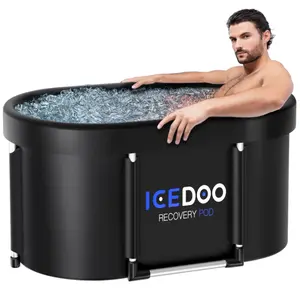 【FathersDayGift】129 Gal XL Ice Bath Tub, , Aluminum Alloy Support, Cold Plunge for Athletes, Outdoor Use- Ideal for Recovery dealsforyou summerwins