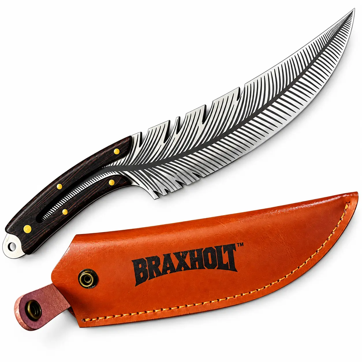 BRAXHOLT Feather Blade Kitchen Knife - Sharp Cutting Kitchenware for Home Cooking