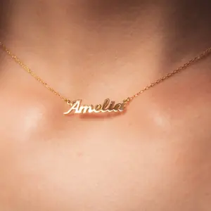 AS071 Dainty Name Necklace Personalized Jewelry Gift for Her Personalized Gift for Mom