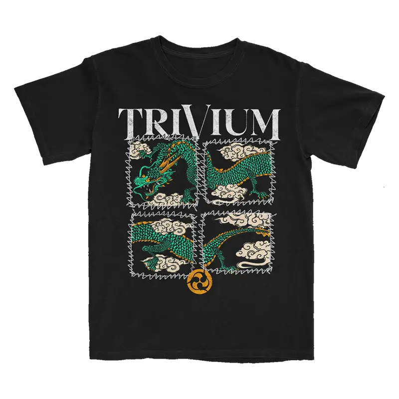 Trivium Split Dragon 2 Stack T-Shirt – Vintage Metal Band Tee Fan Favorite