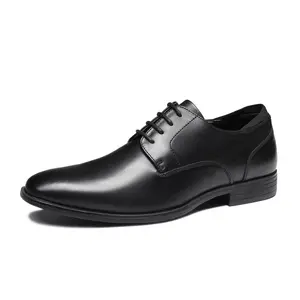 Bruno Marc Men's Classic Vegan Leather Plain Toe Formal Oxfords