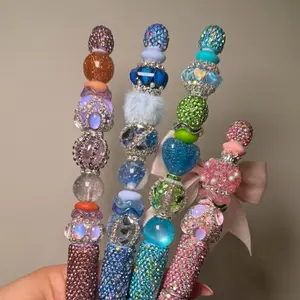 Pink Bedazzled Pen – Multiple Color Options Rhinestone Love Bead