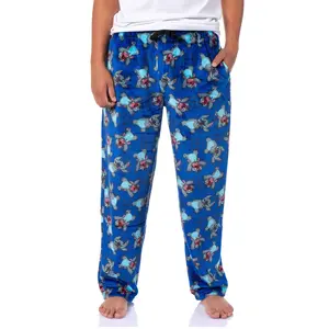 Disney Pajamas Stitch Scaring Poses Pajama Pants Men's Fleece All-Over Print Lounge