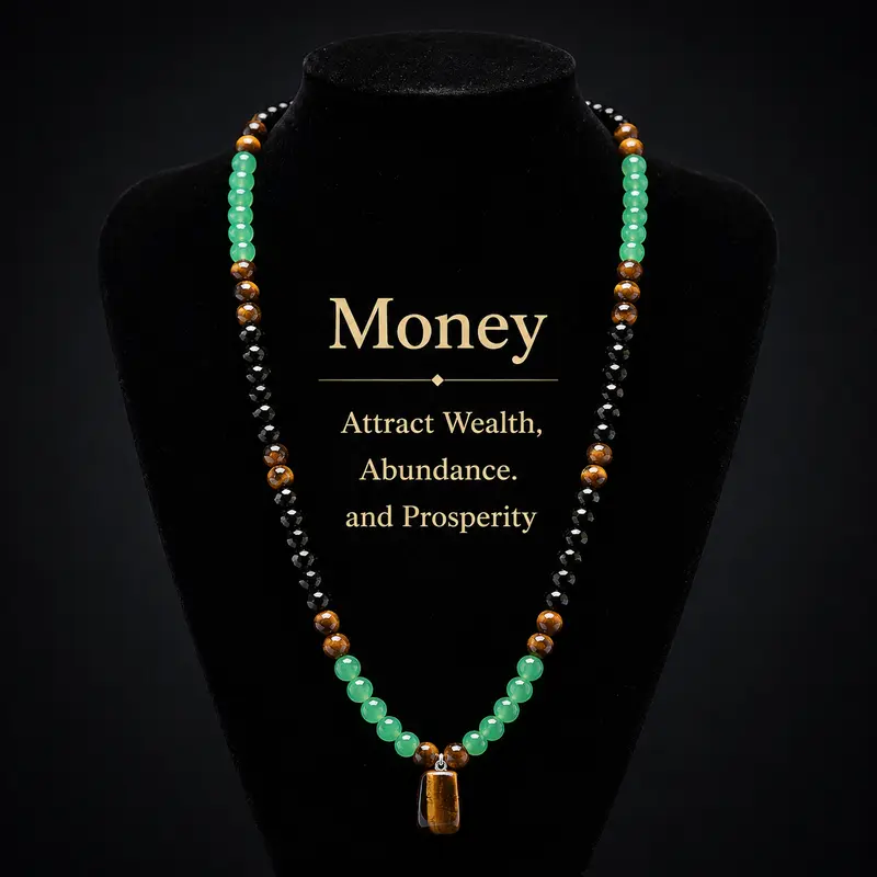 ARPURRAINA Unisex Green Aventurine-Tiger Eye Central Stone Necklace, Casual Jewelry for Women, Necklaces for Women with 69cm/27.1in Long Chain Drapes with Sleek Elegance, Colorful Stone Healing Jewelry for Abundance, Meaningful Anniversary Gift