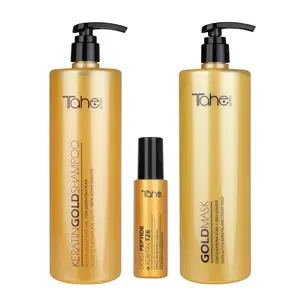 Tahe Keratin Gold Kit - Shampoo 1000ml + Mask 1000ml + Gold Peptide T28 100ml