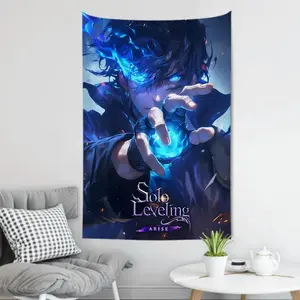Anime Comics PeripheralsSolo Leveling Tapestry Room Decor Wall Cloth Party Hanging Background Room Decor Baby Room