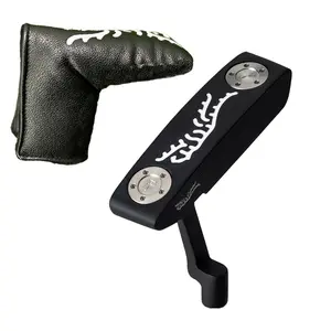 Tiger Pattern Golf Putter Head, Easy Combination & Replacement, Improves Speed & Accuracy, Aiming Line Included, Essential for Novices