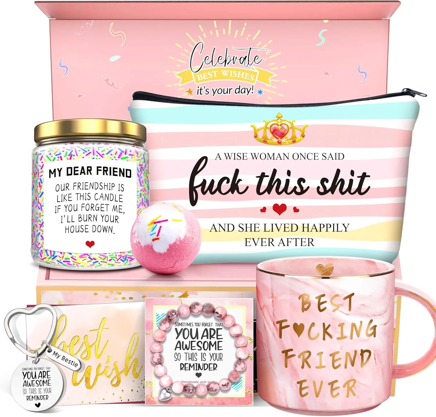 Birthday Gifts for Women   Friendship Gifts for Women Funny Gifts for Female BFF Female Bestfriend Bestie Scent Candles Coffee Mug Gifts for  Her Sister