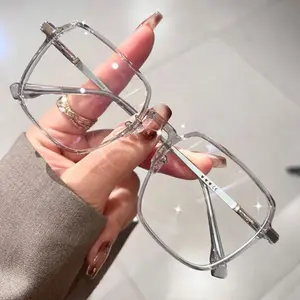 Stylish Square Frame Glasses with Clear Lens - Minimalist Fashion Decorative Spectacles for Women and Men Perfect Everyday Wear, Trendy Accessories, Versatile Face Shapes