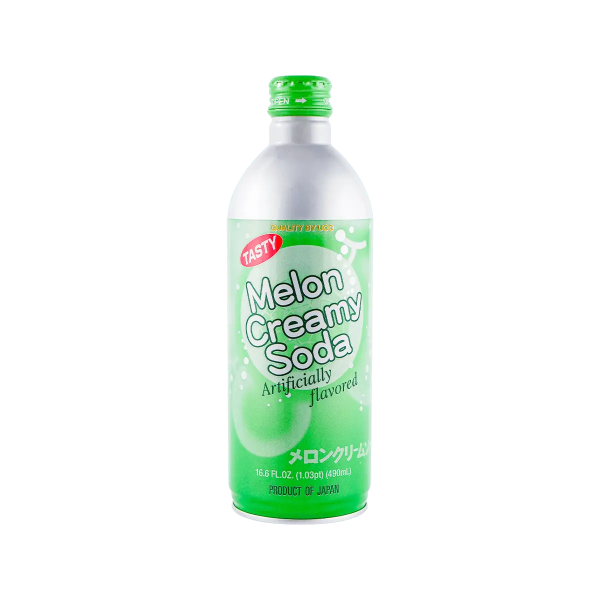 UCC Japanese Creamy Melon Soda 490ml - Refreshing Summer Fruit Drink, Authentic Japanese Flavor