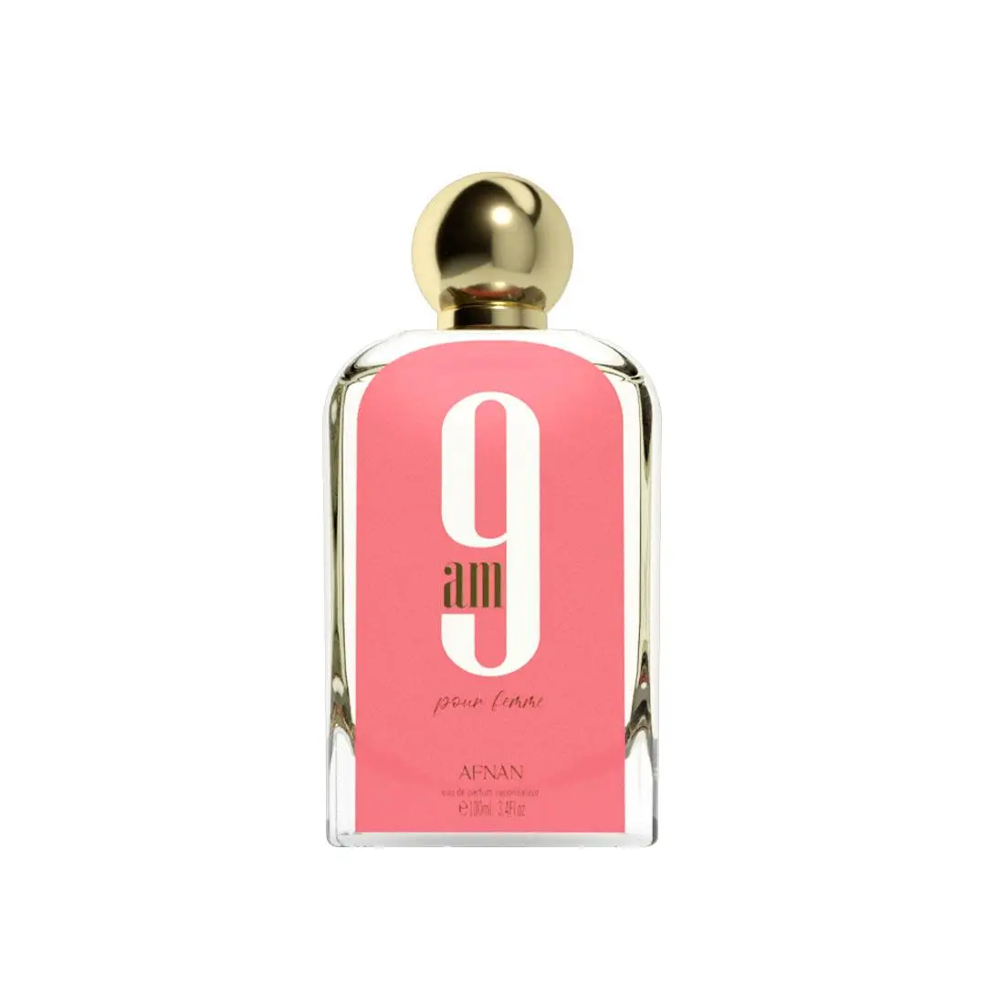 Afnan 9 AM Pour Femme Eau De Parfum – Captivating & Sophisticated Fragrance, 100ml (3.4 oz)