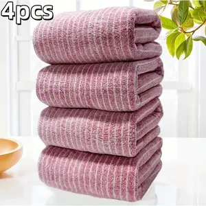 4pcs Bath Towels, Coral Fleece Soft Absorbent Slim Quick-Dry Shower Towels for Fitness Camping, Sweat & Hair Drying Perfect Hallowmas Gift, All Saints' Day towel for Home, Gym, and Hotel Use