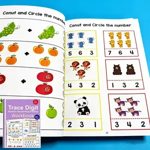 64 Page Number Writing Practice Book, Kindergarten Math Enlightenment Focus Training, Math Activities, Pen Control Number Writing Workbook, Preschool Books, Handwriting Practice, Concentration Skills