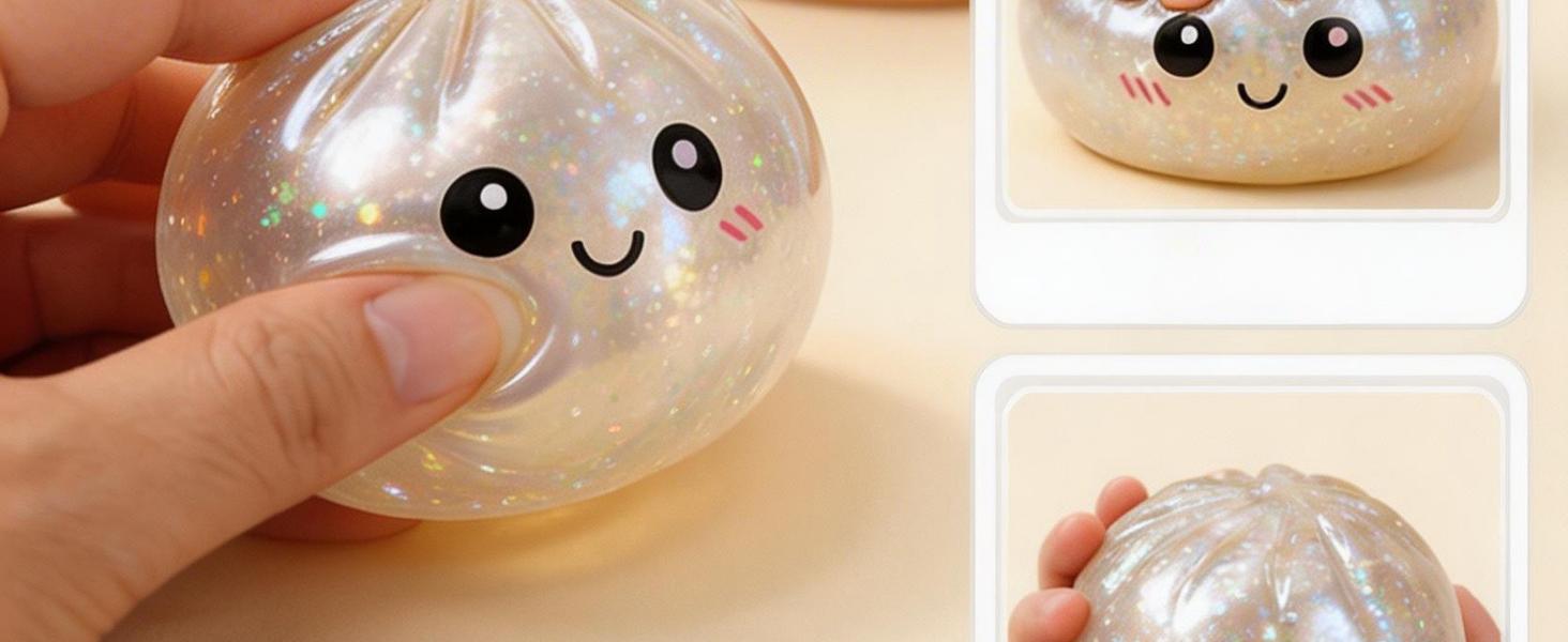 2026 New Glitter Dumpling Squishy - Squishy Dumpling Toy Glitter for Stress Relief, Dumplings Toy for Everyone (White) 2026 New Glitter Dumpling Squishy - Squishy Dumpling Toy Glitter for Stress Relief, Dumplings Toy for Everyone (White)