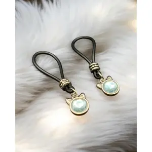 Hey Kitty Sky Blue Nipple Nooses - Adjustable Loop / Non Piercing Nipple Ring Jewelry