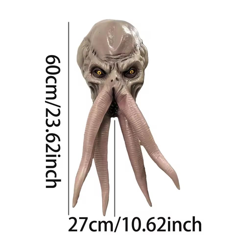 Game Baldur Gate 3 Lllithid Mind Flayer Squiddy Mask Cosplay Octopuses Monster Latex Helmet Halloween Party Costume Props Decor movie