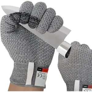 3PCS Level 5 Cut-Resistant Gloves Food-Grade Safety with Touchscreen for Kitchen Fishing Gardening Woodworking Comfortable & Breathable