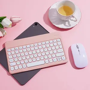 Rechargeable Bluetooth Multifunctional Keyboard and Mouse Set for Tablet Phone Laptop 10 Inch Thin Wireless Keyboard for iPad Mipad Huawei