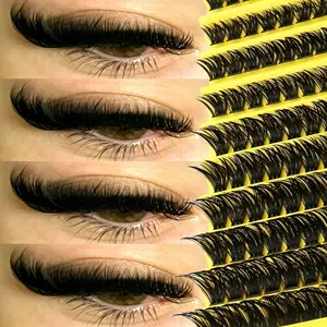 200pcs 80D Eyelash Clusters, Volume Lash Clusters, Thick & Fluffy Individual Lashes Enhance Eye Makeup Dimension, Easy To Use, Seamlessly Transition From Daily To Stage, Become The Spotlight At Festivals, Suitable For Girls Active In Diverse Scenarios