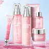 6-Piece Collagen Sakura Facial Skincare Kit - Moisturizing Repairing Beauty Set with Lotion, Eye Care, Self Care Products for Radiant, Plump Smooth Skin, Ideal Womens Gifts, Beauty Sets