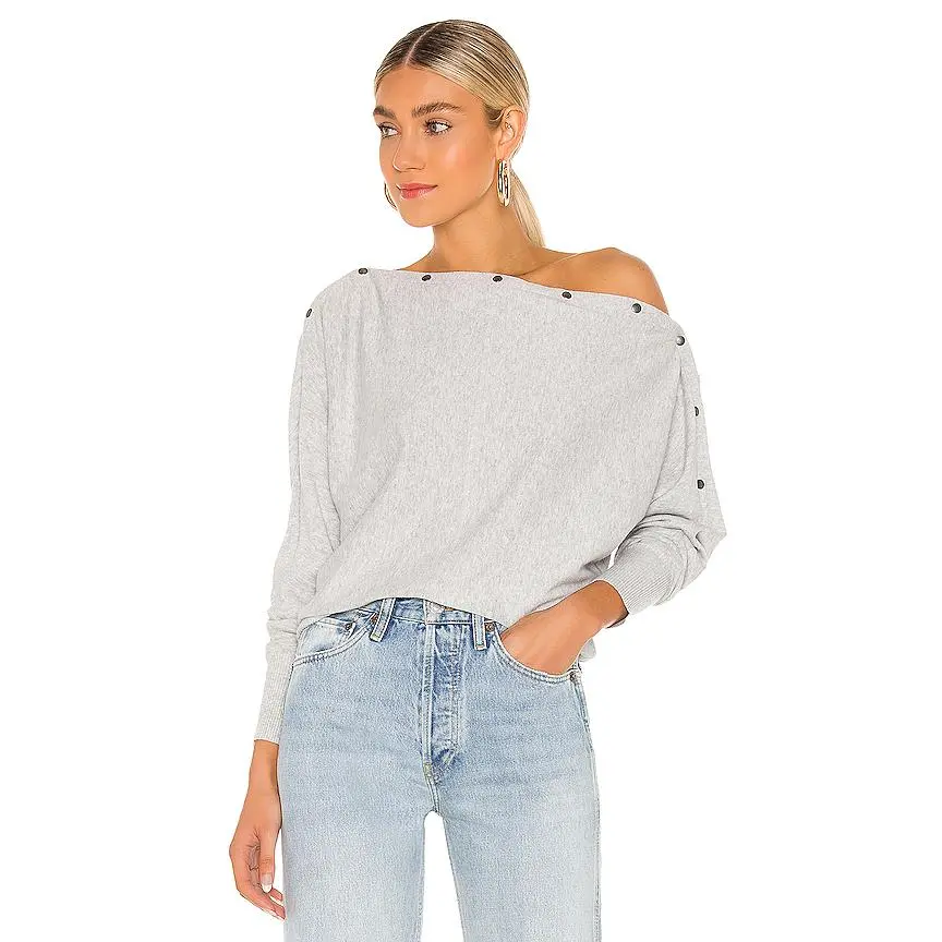 AllSaints Women's Grey Marl Ellie Knit Sweater