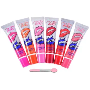 VeniCare Lip Stain Lip Gloss 6 Colors Tattoo Magic Color Peel Off Mask Tint Long-lasting Waterproof with Free rainbowsugar tasty lip gloss Hydrating Long-lasting