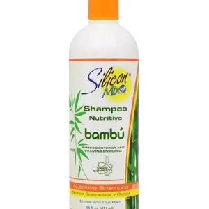 Silicon Mix Bamboo Shampoo 16oz - Bambu Extract & Vitamins Enriched, Nourishing Shampoo for Brilliant and Dull Hair